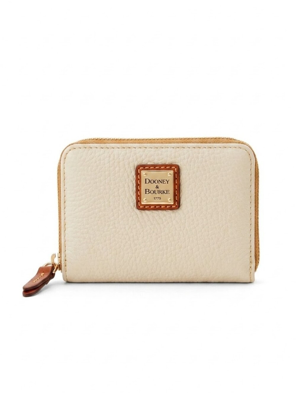 Dooney & Bourke Pebbled Leather Zip-Around Wallet In Bone